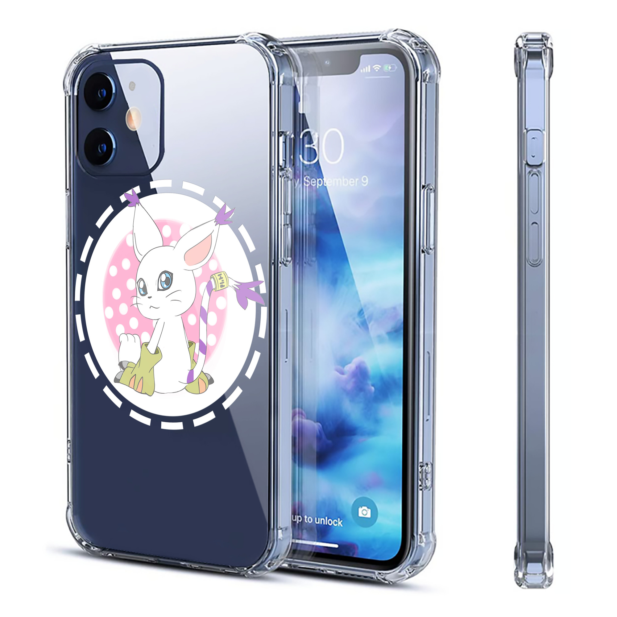 （画像用） Digimon デジタルモンスター/デジモン 【iPhone 12シリーズ対応】透明スマホケース（クリアソフトケース）